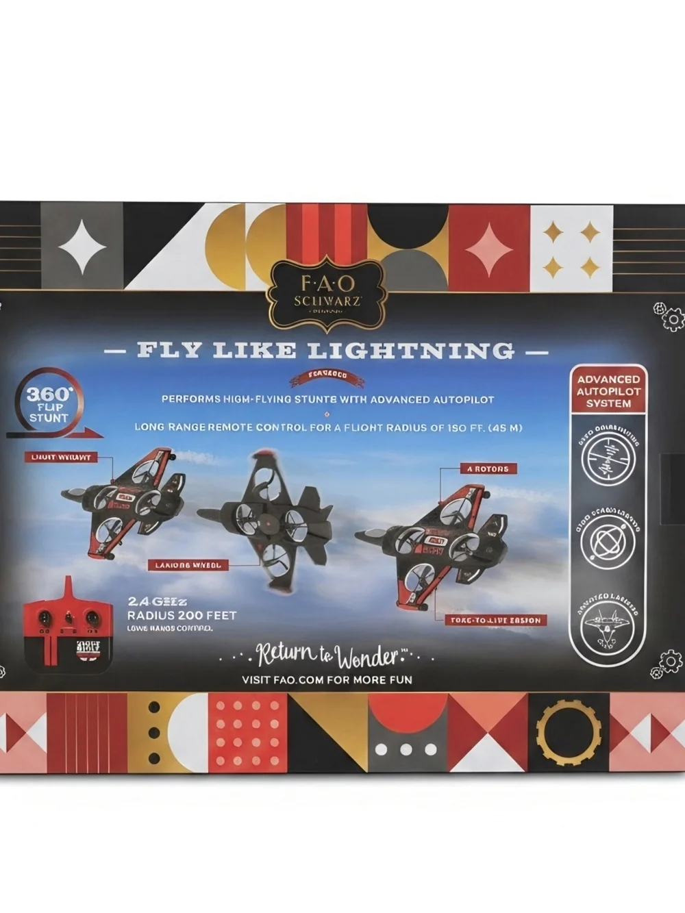 Thunder Bolt RC Quad Drone - Black & Red